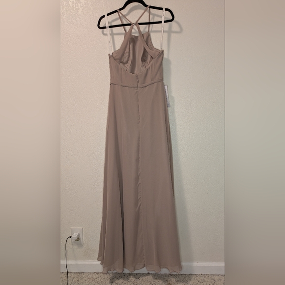 Azazie Bree Bridesmaid Dress In Taupe - Picture 3 of 15